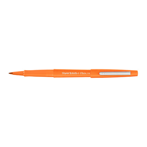 Paper Mate Flair Orange Felt Tip Pens Medium Point, Pack of 6