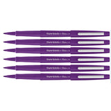 Paper Mate Flair Purple Felt Tip Pen Medium Point Guard, Pack of 6  Paper Mate Felt Tip Pen