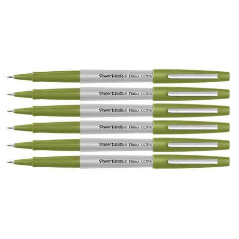 Paper Mate Flair Green Felt Tip Pen, Ultra FinePens and Pencils