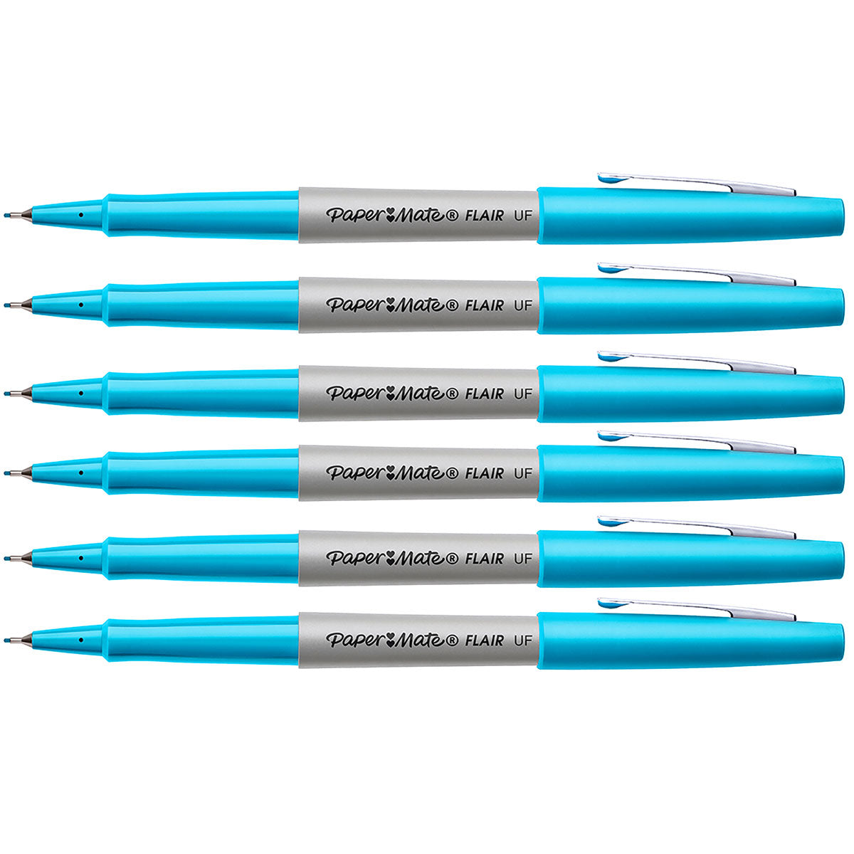 Paper Mate Flair Ultra Fine Sky Blue Turquoise Felt Tip Pens Pack Of 6  Paper Mate Felt Tip Pen