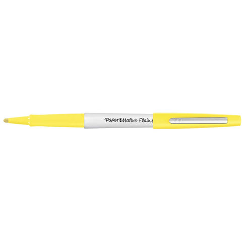 Paper Mate Flair Bold Yellow 1.2mm Tip Felt Tip Pen