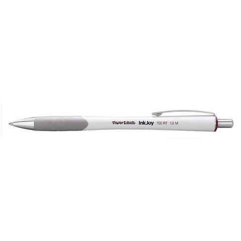 Paper Mate InkJoy 700 RT White Barrel Retractable Ballpoint Pen Medium Red Comfort Grip Sold Individually  Paper Mate Ballpoint Pen