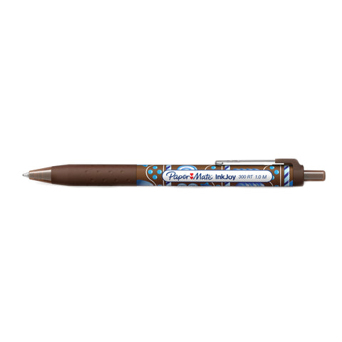 Paper Mate Inkjoy Candy Pop Brown 300 RT Retractable Ballpoint Pen Medium 1.0 MM ( Brown Ink)  Paper Mate Ballpoint Pen