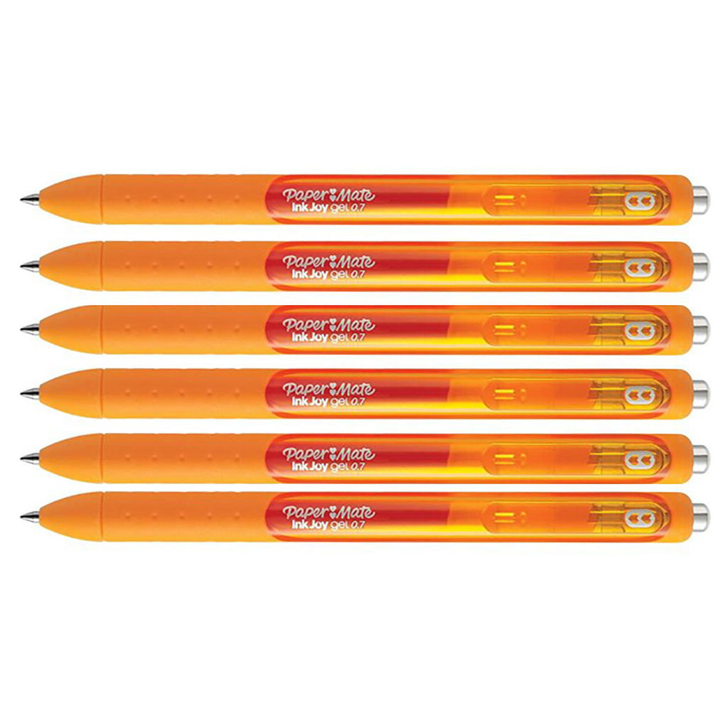 Paper Mate Flair Orange Felt Tip Pens Medium Point, Pack of 6