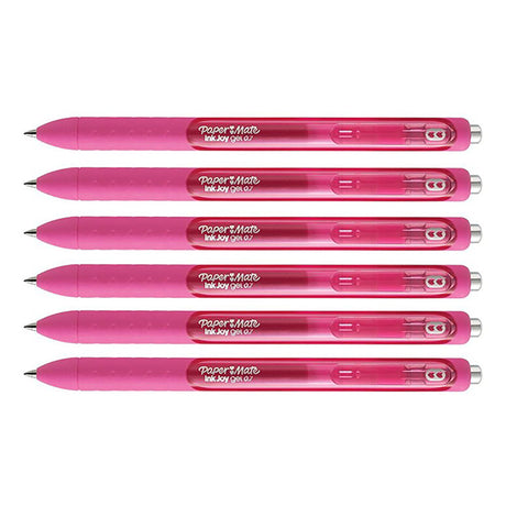 Paper Mate Inkjoy Gel Pen Pink Medium, Retractable Gel Pen Pack of 6  Paper Mate Gel Ink Pens