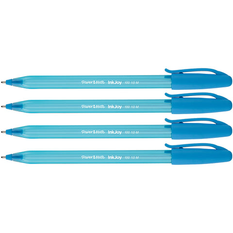 Paper Mate Inkjoy Turquoise 100ST Ballpoint Pen, Medium 1.0mm, Turquoise Ink Pack of 4  Paper Mate Ballpoint Pen