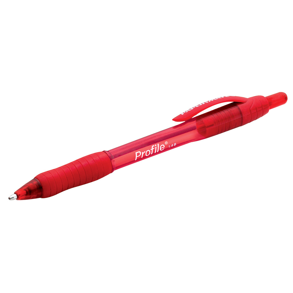 Paper Mate Profile Red Ink 1.4b Retractable, Bold Point  Paper Mate Ballpoint Pen