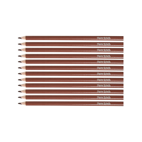 Paper Mate Colored Pencils Brown Pack of 12 (Writes Brown)  Paper Mate Pencils