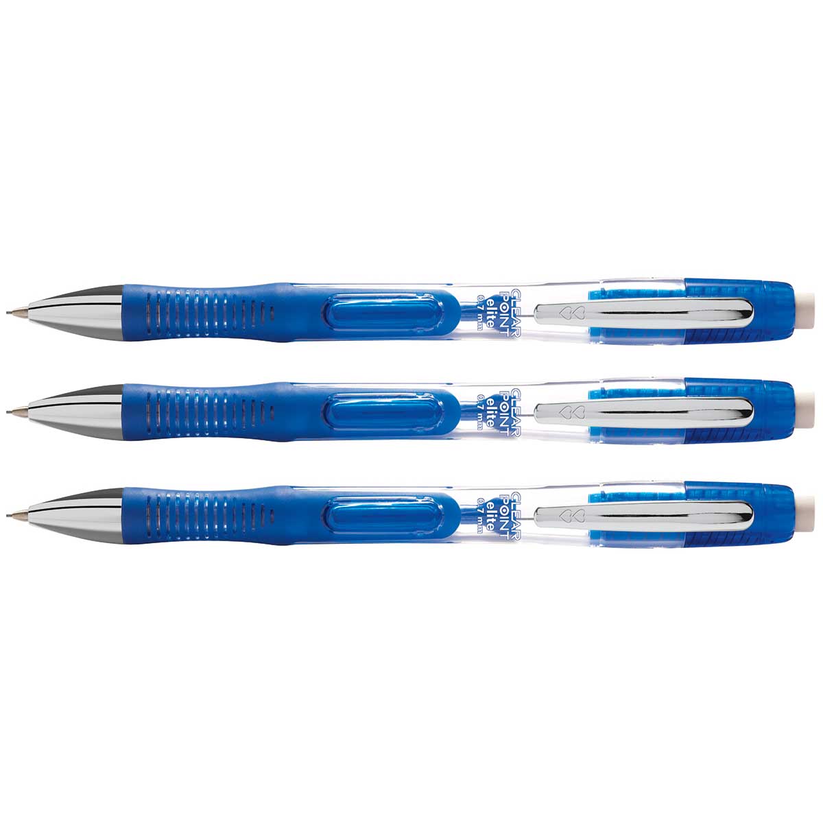 Paper Mate ClearPoint Elite 0.7mm Mechanical Pencils, Blue Barrel Pack of 3  Paper Mate Pencil