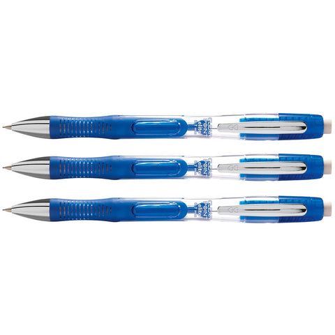 Paper Mate ClearPoint Elite 0.7mm Mechanical Pencils, Blue Barrel Pack of 3