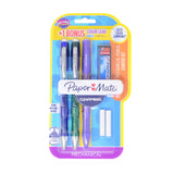 Paper Mate ClearPoint Elite 0.7mm HB Mechanical Pencils with Jumbo Eraser, 6 Extra Leads, 2 Extra Erasers and Bonus Colored Purple Pencil