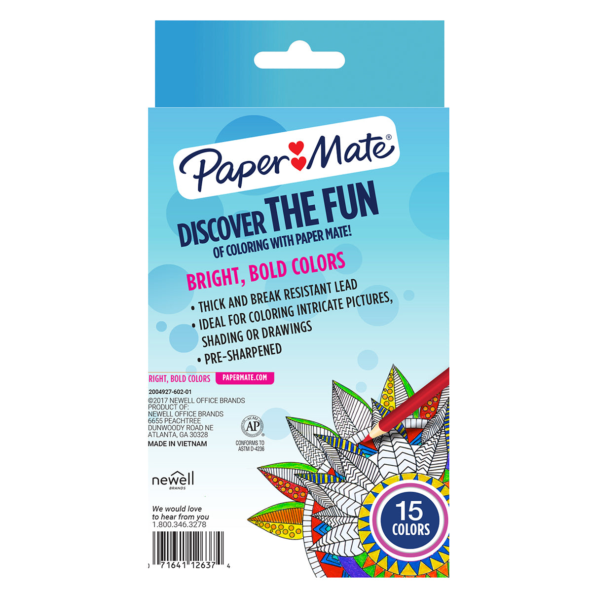 Paper Mate Colored Pencils Pack of 15 Pencils  Paper Mate Pencils