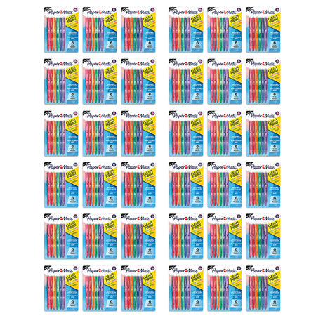 Papermate Clearpoint Color Lead Pencils, Assorted Colors, 6 Pack, Bulk Pack of 36 Packs  Paper Mate Pencil