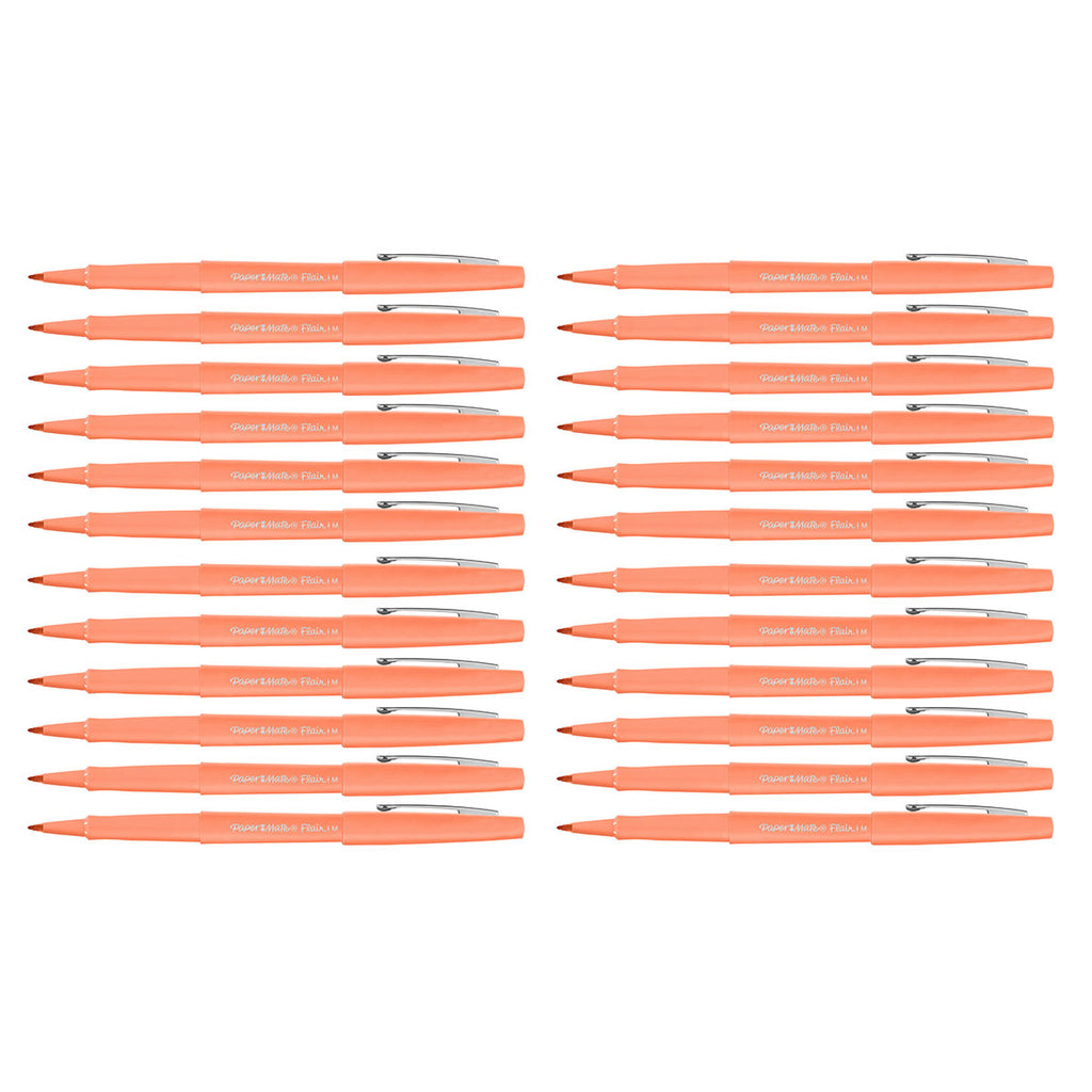 Paper Mate Flair Papaya Felt Tip Pen Medium, Point Guard Bulk Pack of 24  Paper Mate Felt Tip Pen
