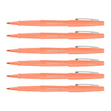 Paper Mate Flair Papaya Felt Tip Pen Medium, Point Guard - Pack of 6  Paper Mate Felt Tip Pen