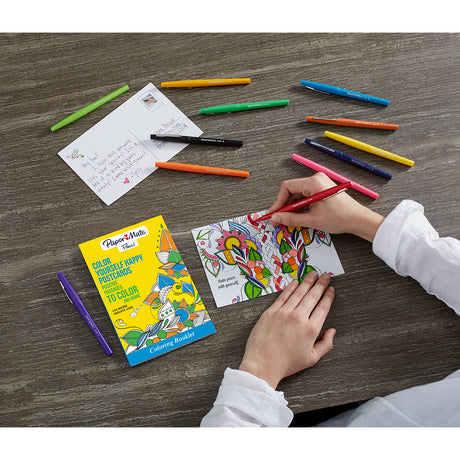 Postcard Coloring Book For Adults By Paper Mate, 16 Positive Messages Postcards  Paper Mate Coloring Books