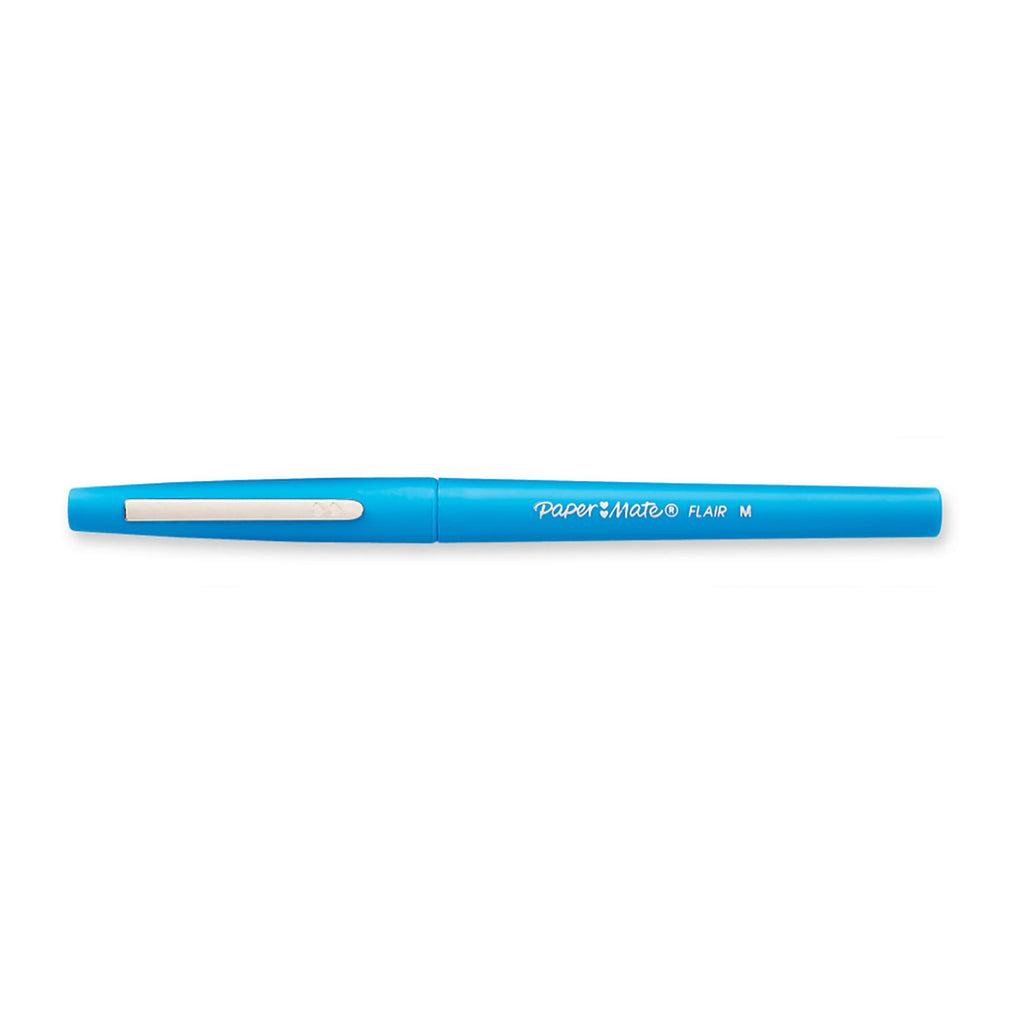 Paper Mate Flair Felt Pen, Medium Point, Blue Ink 