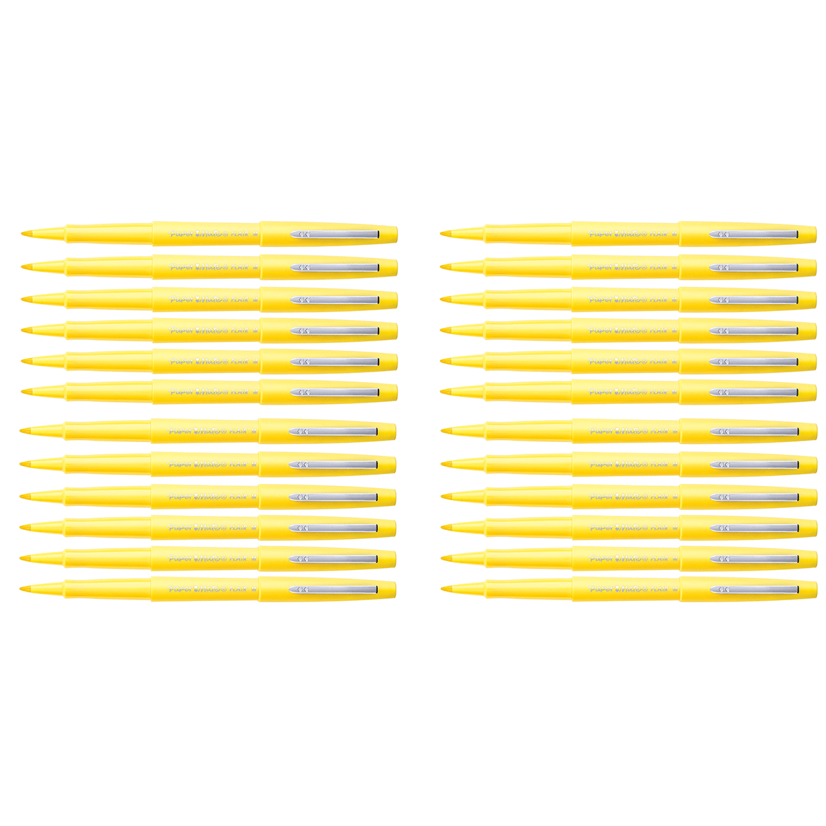 Paper Mate Flair Yellow Felt Tip Pens Point Guard Bulk Pack Of 24  Paper Mate Felt Tip Pen