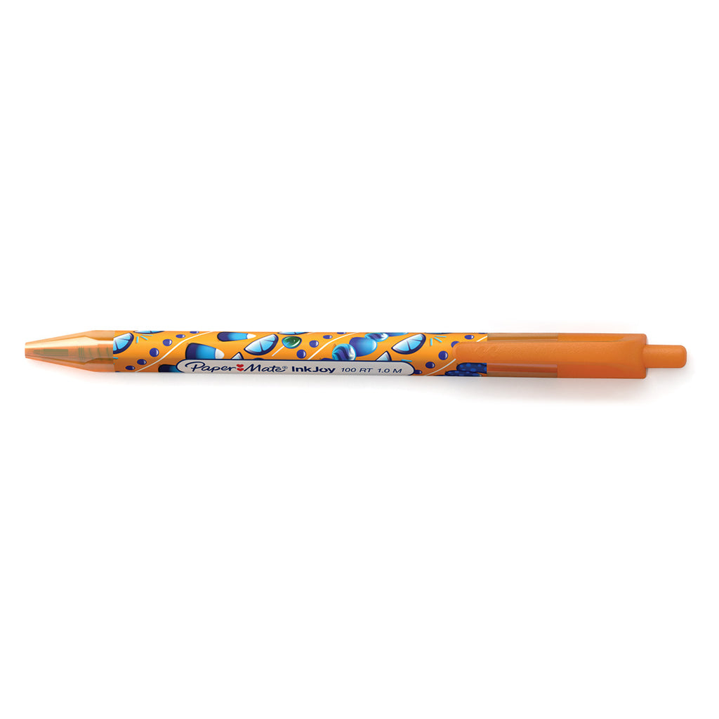 Paper Mate Inkjoy Candy Pop 100 RT Orange Ballpoint Pen Medium Retractable Pen Orange Ink  Paper Mate Ballpoint Pen