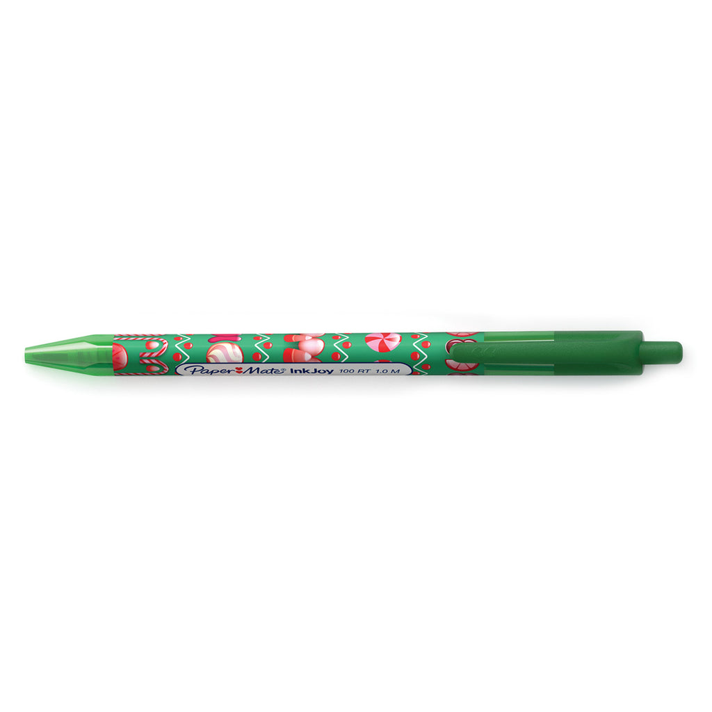 Paper Mate Inkjoy Candy Pop 100 RT Green Ballpoint Pen Medium Retractable Pen Green Ink  Paper Mate Ballpoint Pen