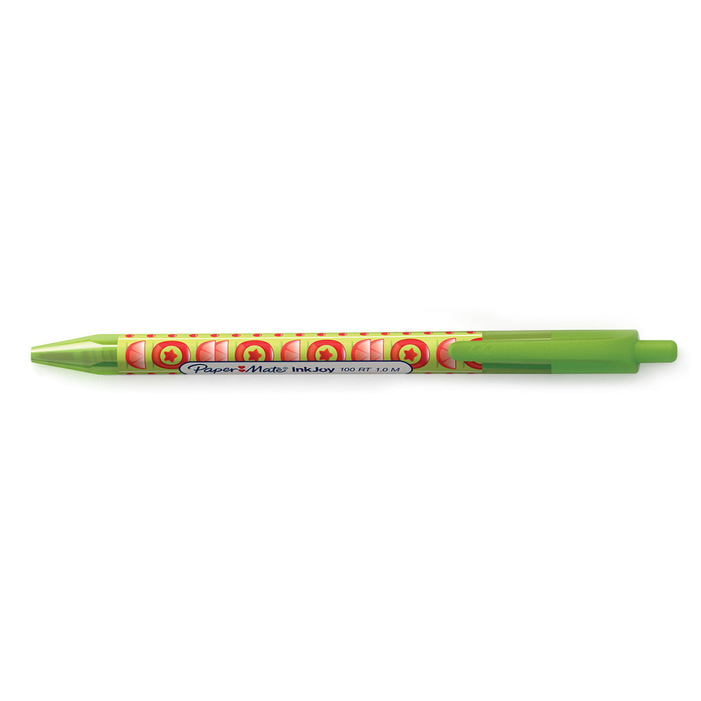 Paper Mate Inkjoy Candy Pop 100 RT Lime Ballpoint Pen Medium Retractable Pen Lime Ink  Paper Mate Ballpoint Pen