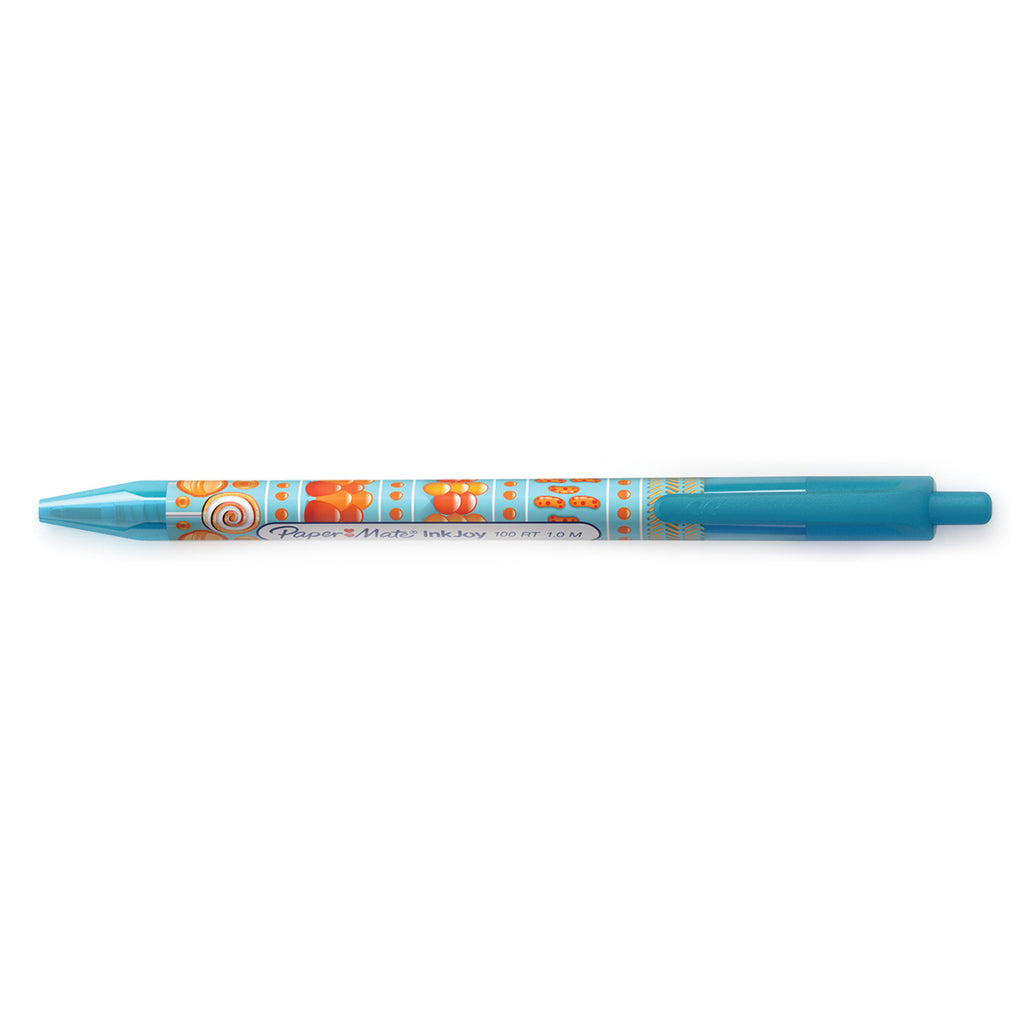 Paper Mate Inkjoy Candy Pop 100 RT Turquoise Ballpoint Pen Medium Retractable Pen Turquoise Ink  Paper Mate Ballpoint Pen