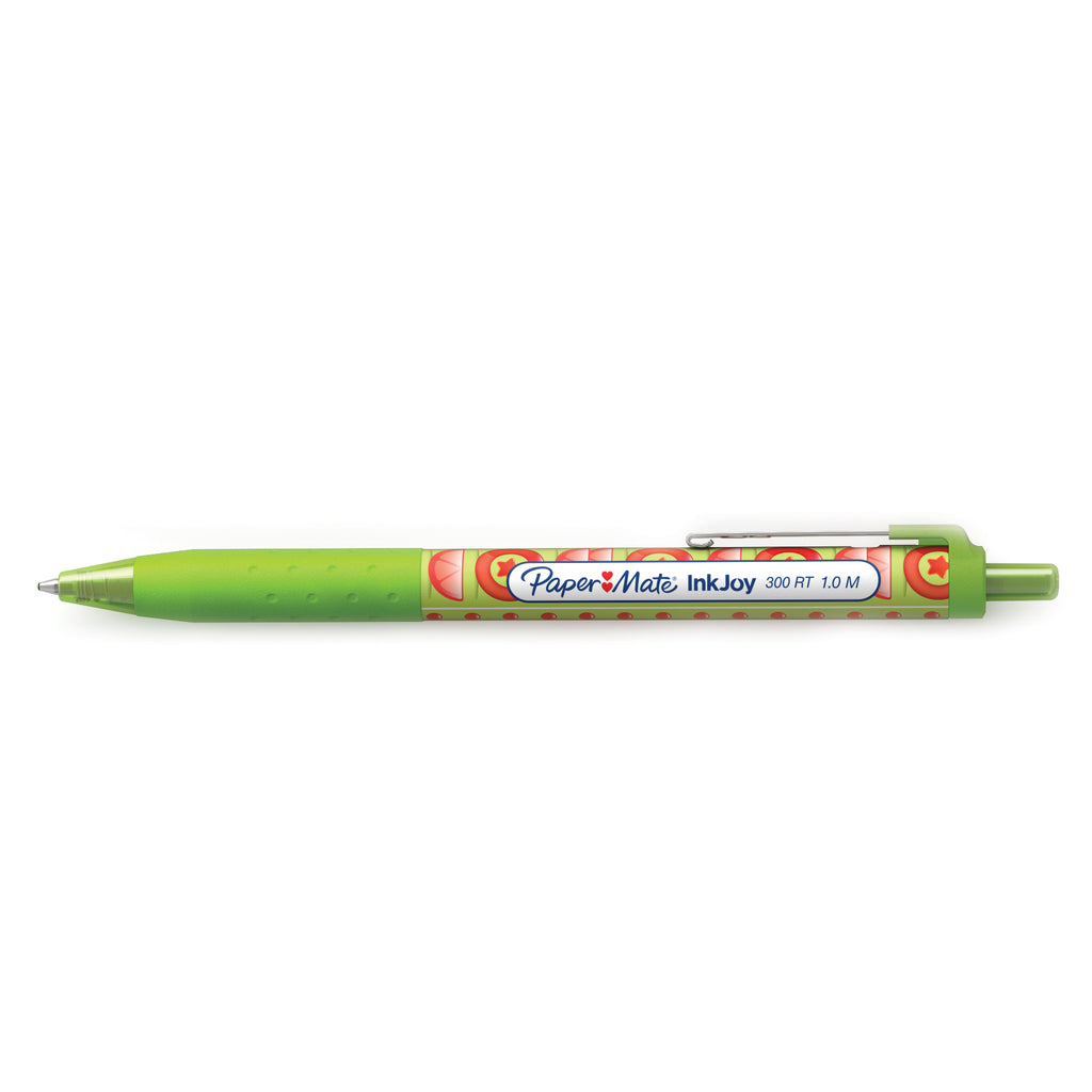 Paper Mate Inkjoy Candy Pop Lime 300 RT Retractable Ballpoint Pen Medium 1.0 MM (Lime Ink)  Paper Mate Ballpoint Pen
