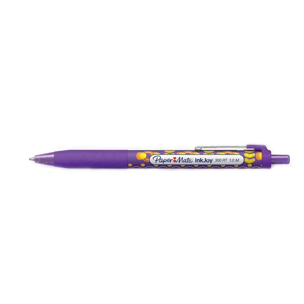 Paper Mate Inkjoy Candy Pop Purple 300 RT Retractable Ballpoint Pen Medium 1.0 MM ( Purple Ink)  Paper Mate Ballpoint Pen