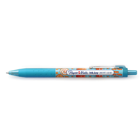 Paper Mate Inkjoy Candy Pop Turquoise 300 RT Retractable Ballpoint Pen Medium 1.0 MM (Turquoise Ink)  Paper Mate Ballpoint Pen
