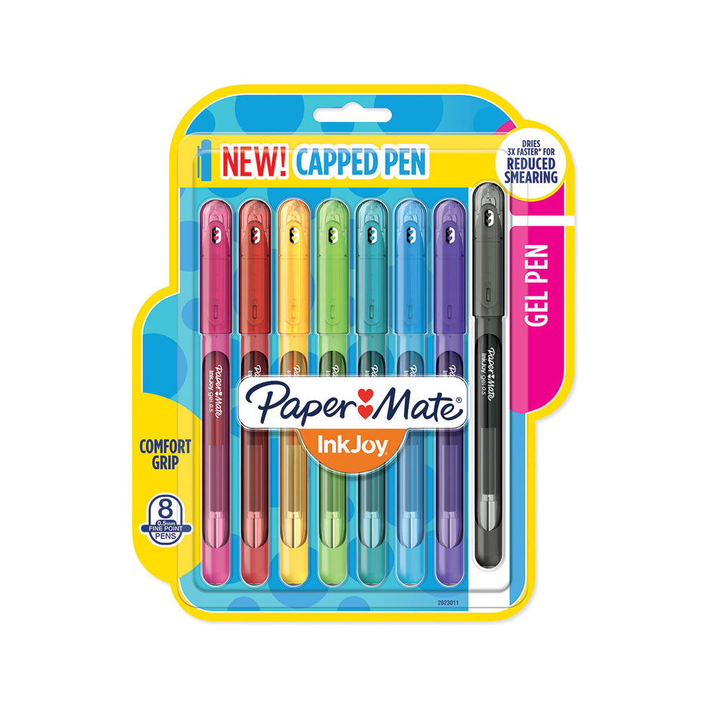 Paper Mate Inkjoy Gel Pens Fine Point 0.5mm 8 Assorted Colors  Paper Mate Gel Ink Pens