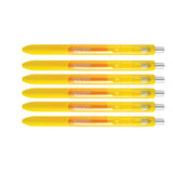 Paper Mate Inkjoy Gel Yellow Medium Point 0.7 mm Retractable Gel Pens Pack of 6