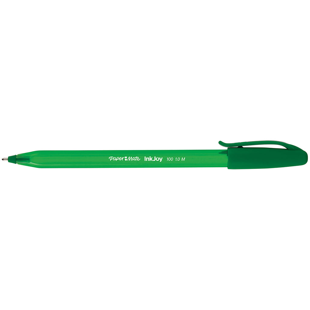 Paper Mate InkJoy Kilometrico Green Ink Capped Ballpoint Pen Medium Point  Paper Mate Ballpoint Pen
