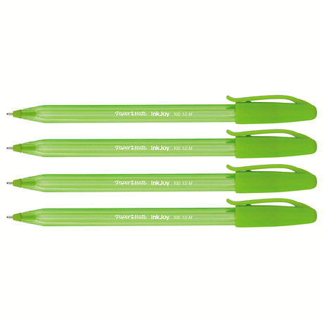 Paper Mate Inkjoy Lime Ink Capped Lime Ballpoint Pens Pack of 4  Paper Mate Ballpoint Pen