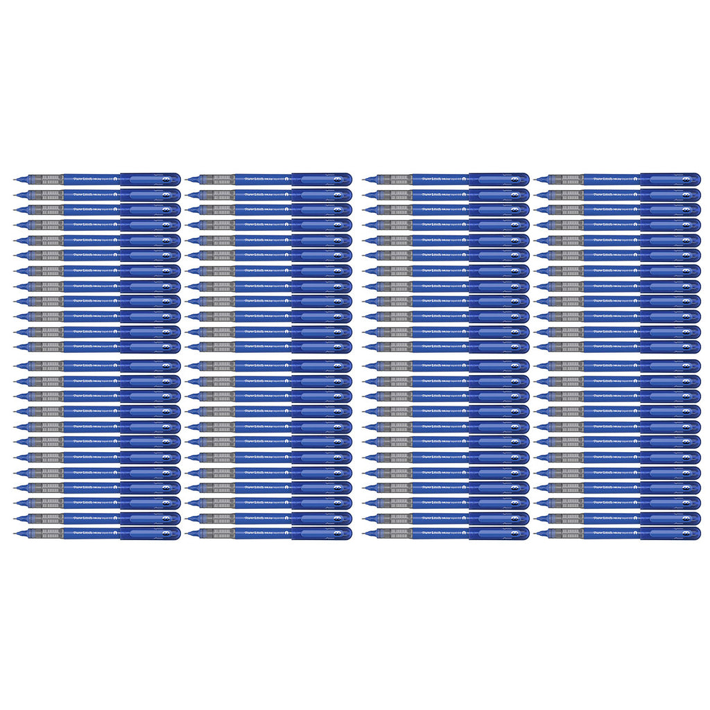 Paper Mate Inkjoy Liquid Needle Point Rollerball Pen Blue 0.5 Bulk Pack of 100