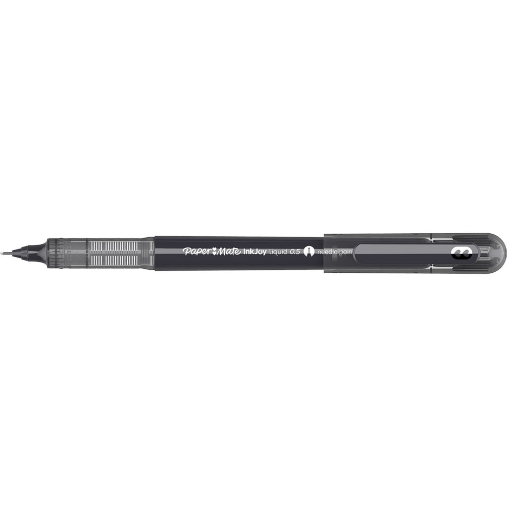 Paper Mate Inkjoy Liquid Needle Point Pen Black 0.5 Rollerball Pen  Paper Mate Rollerball Pens