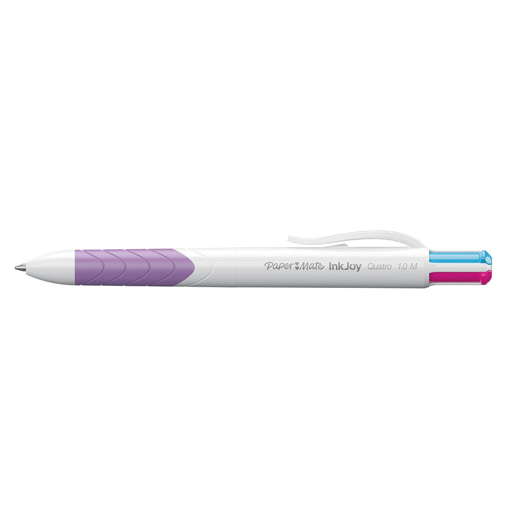 Paper Mate Inkjoy Quatro Multi Color Pen (Magenta, Blue, Purple, Lime) Medium  Paper Mate Stylus Ballpoint Combo