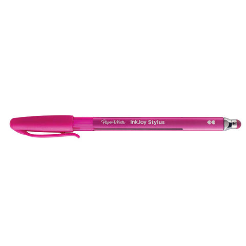 Paper Mate Inkjoy Stylus Pink Ballpoint Pen with Stylus Tip