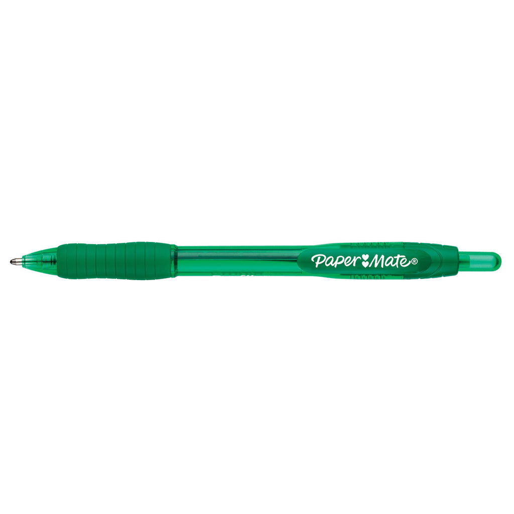 Paper Mate Profile Green 1.4b Pen Retractable, Bold Point  Paper Mate Ballpoint Pen