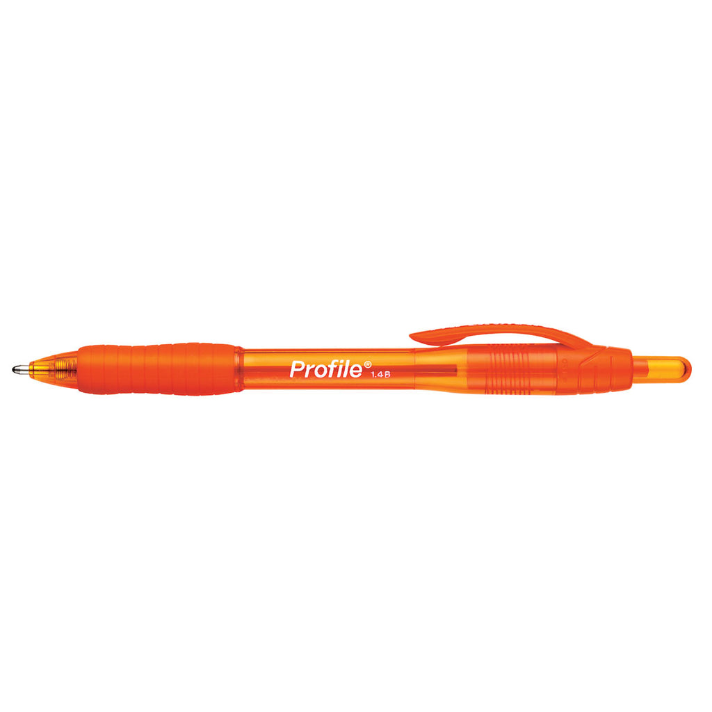 Paper Mate Profile Orange 1.4b Pen Retractable, Bold Point