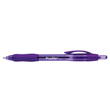 Paper Mate Profile Purple 1.4b Pen Retractable, Bold Point  Paper Mate Ballpoint Pen