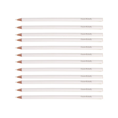 Paper Mate White Colored Pencils Pack of 12 (Writes White)  Paper Mate Pencils