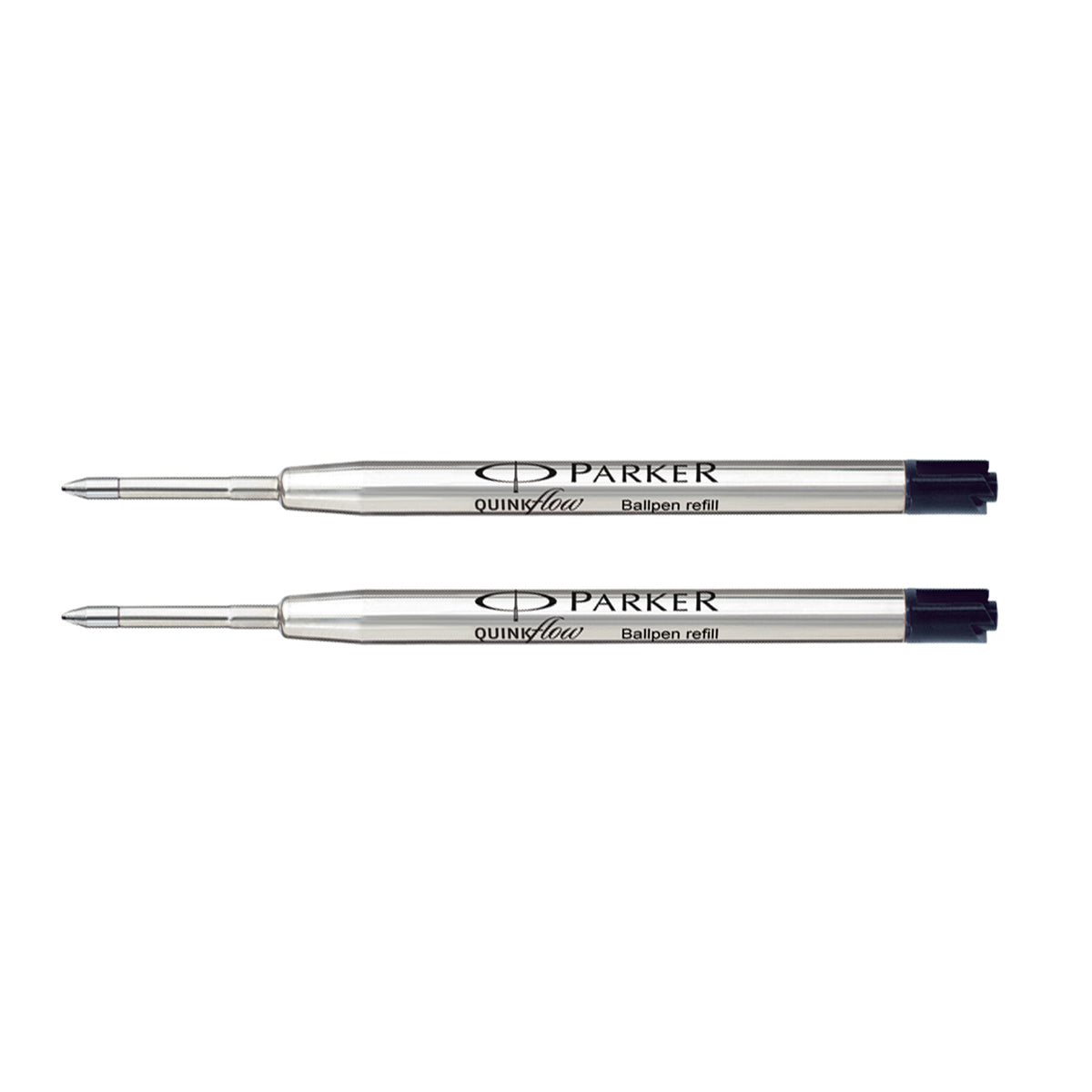 Parker S0909560 Quink Flow Ballpoint Pen Refills, Medium Point - Pack of 2, Blac