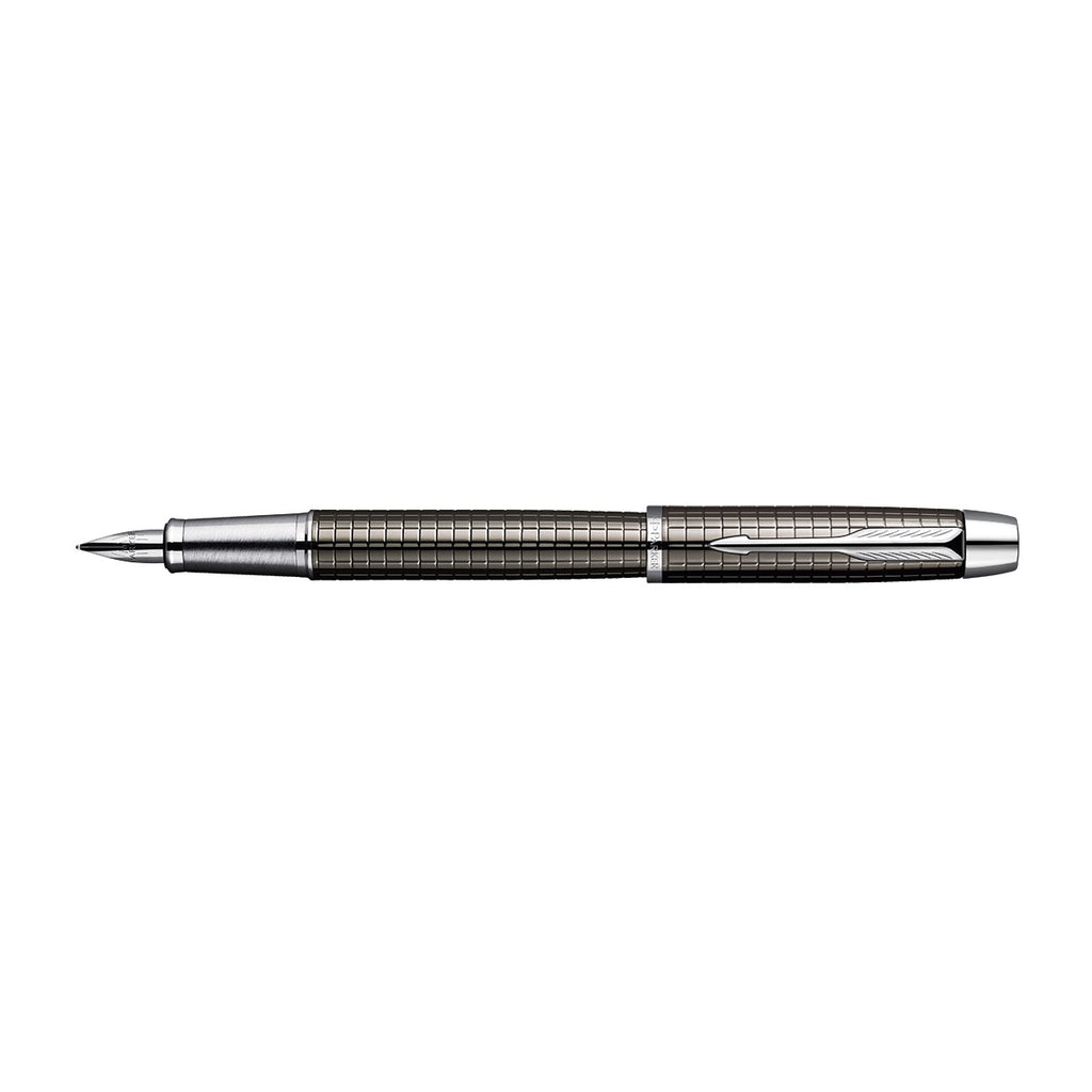 Parker IM Premium Deep Gunmetal Chiseled Fountain Pen Fine S0905710  Parker Fountain Pens