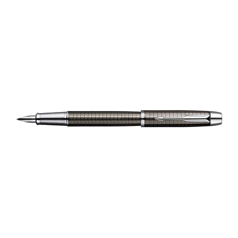 Parker IM Premium Deep Gunmetal Chiseled Fountain Pen Fine S0905710