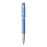Parker IM Premium Blue Chrome Trim Rollerball Pen , Black Ink  Parker Rollerball Pens