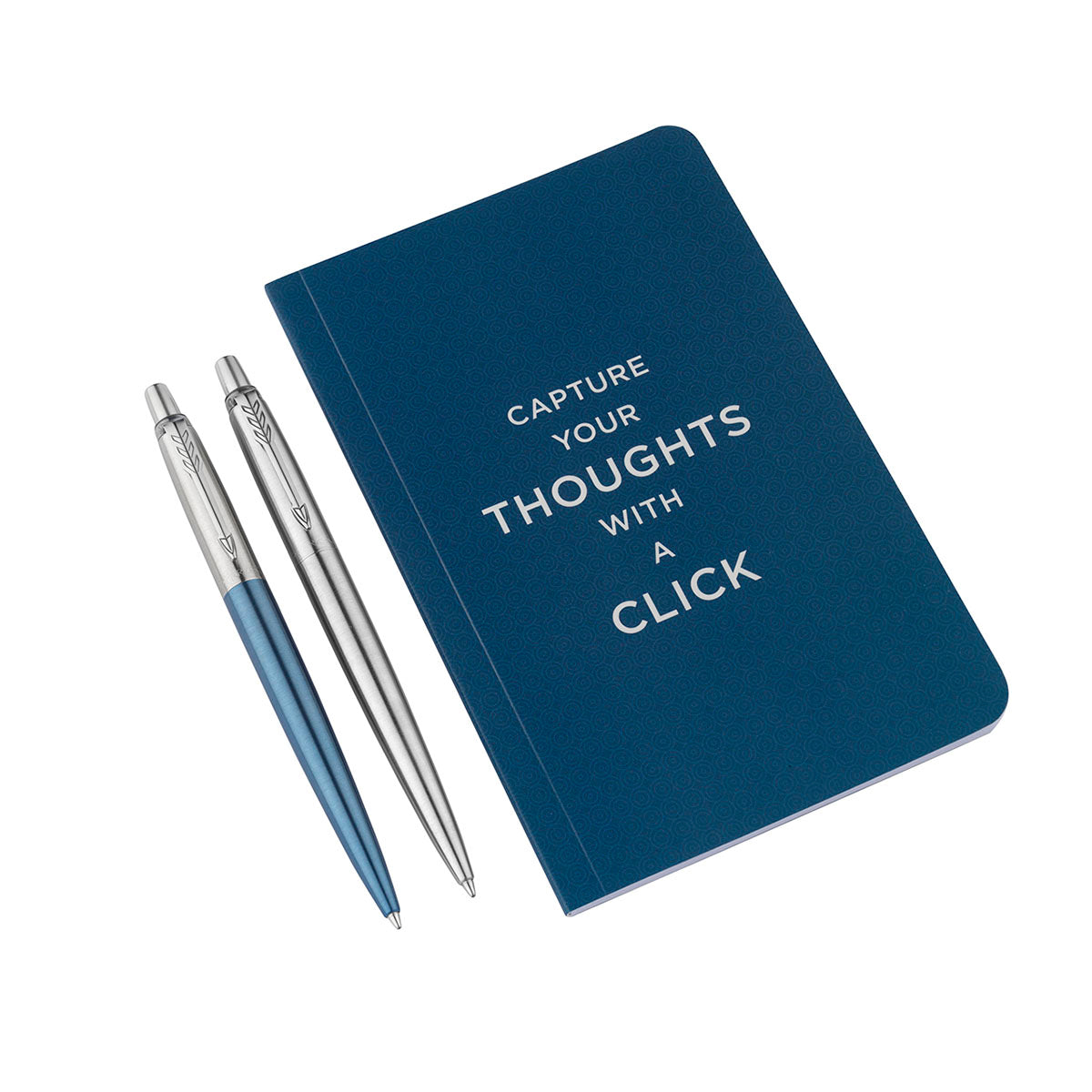 Parker Jotter London 2 Pen Gift Set with Notepad, Waterloo Blue and Stainless Steel  Parker Ballpoint Pen