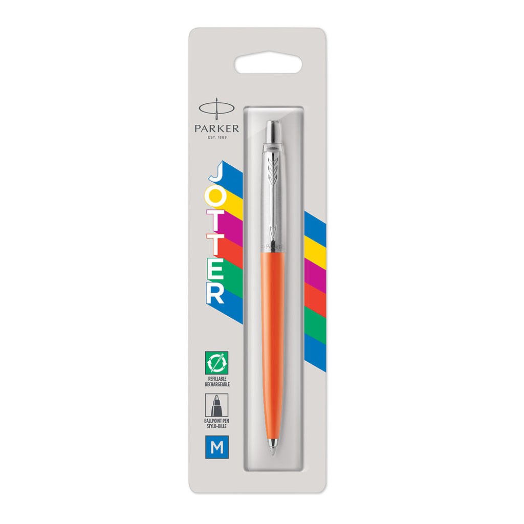 Parker Jotter Orange Original Ballpoint Pen Blue Ink  Parker Ballpoint Pen