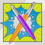 Parker Jotter Originals 60s Pop Art Purple and Marigold Ballpoint Pens Blue Ink