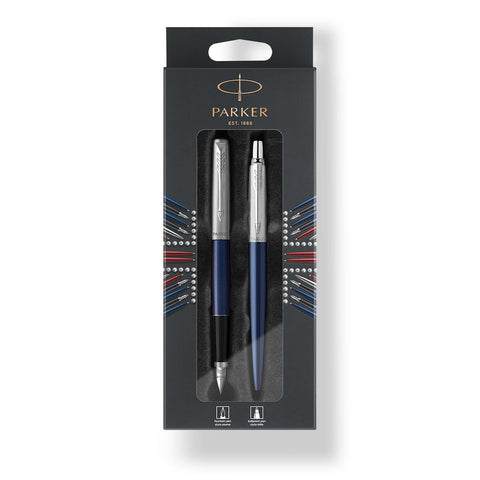 Parker Jotter Fountain Pen and Ballpoint Pen Royal Blue  Parker Fountain Pens