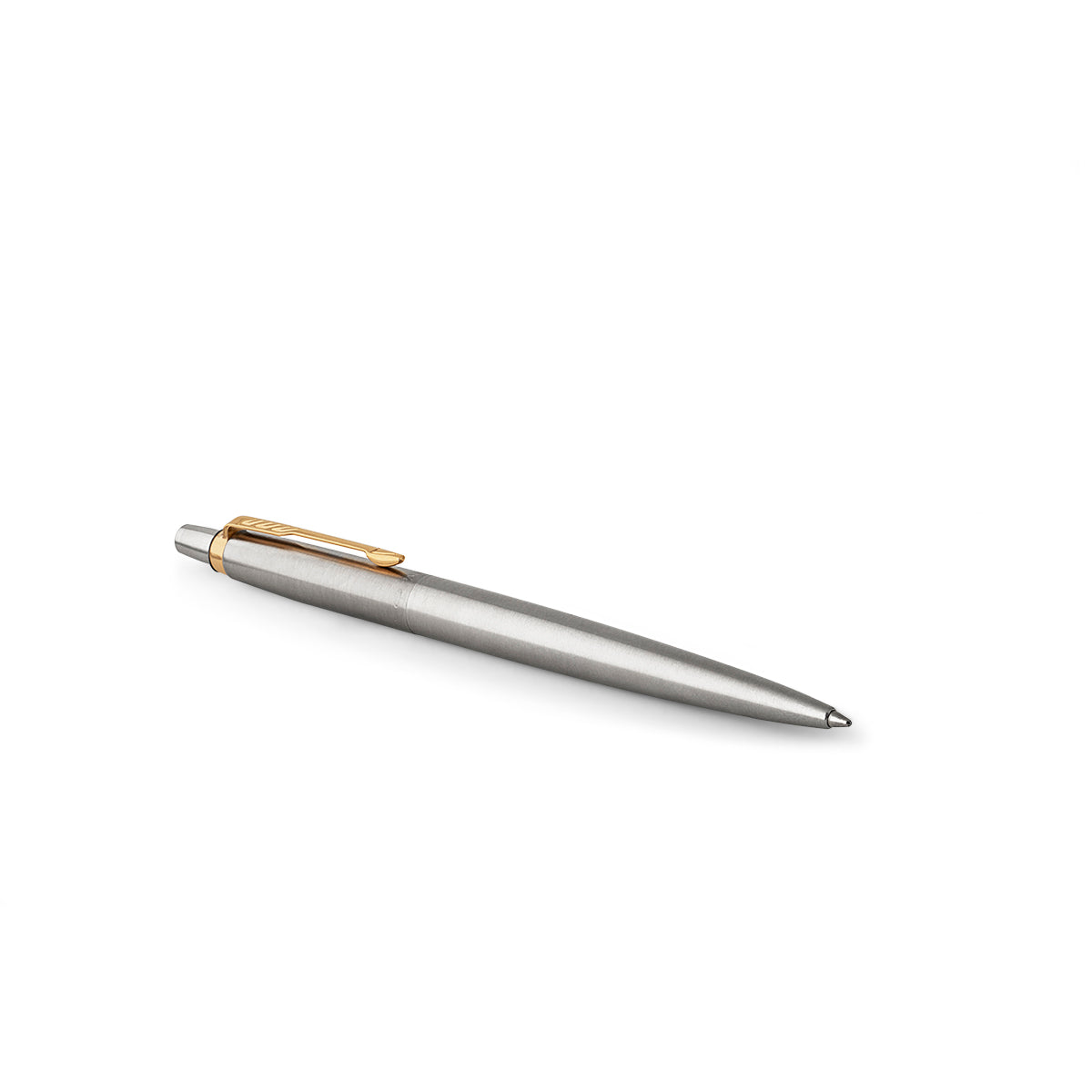 Parker Jotter Stainless Steel Gold Trim Pen, Blue Ink - Made In